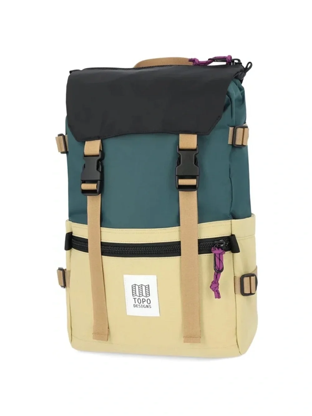 Topo Designs Rover Pack Classic in Classic Hemp Botanic Green Roll-Top Backpack